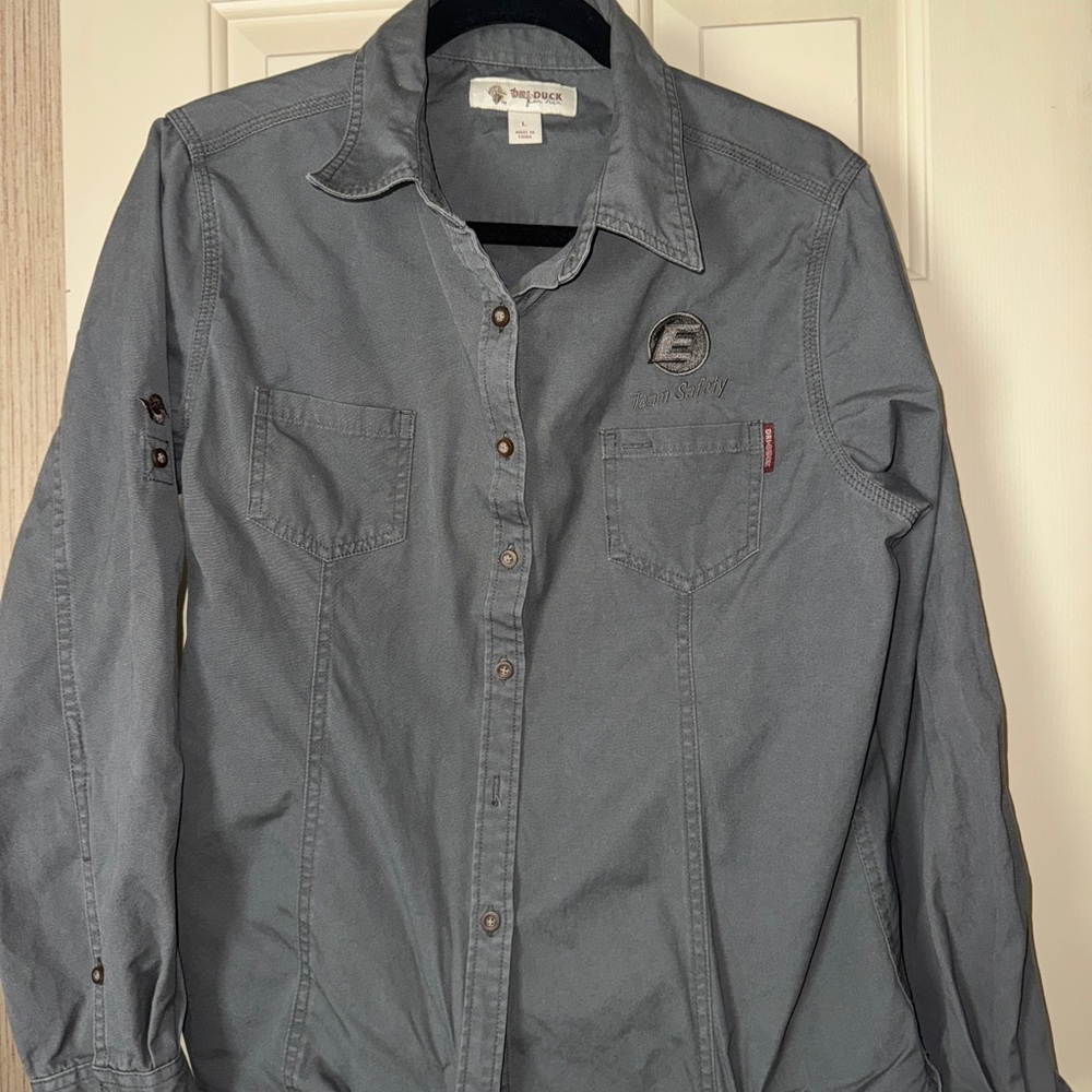 Dri-duck for her grey women’s work shirt L